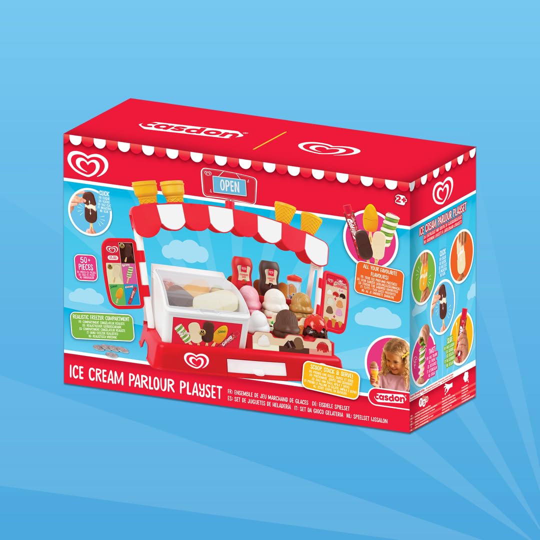 Casdon Walls Ice Cream Parlour Playset - Pretend Ice Cream Shop Toy for Children Aged 2+ | 35+ Pieces 6
