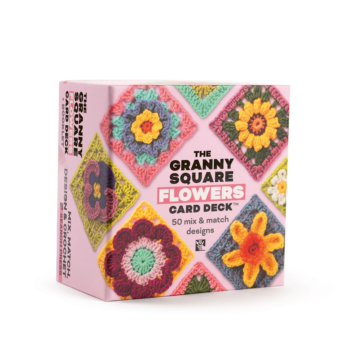 Search Press The Granny Square Flowers Card Deck™: 50 Mix and Match Designs | Crochet Charts & Booklet 1