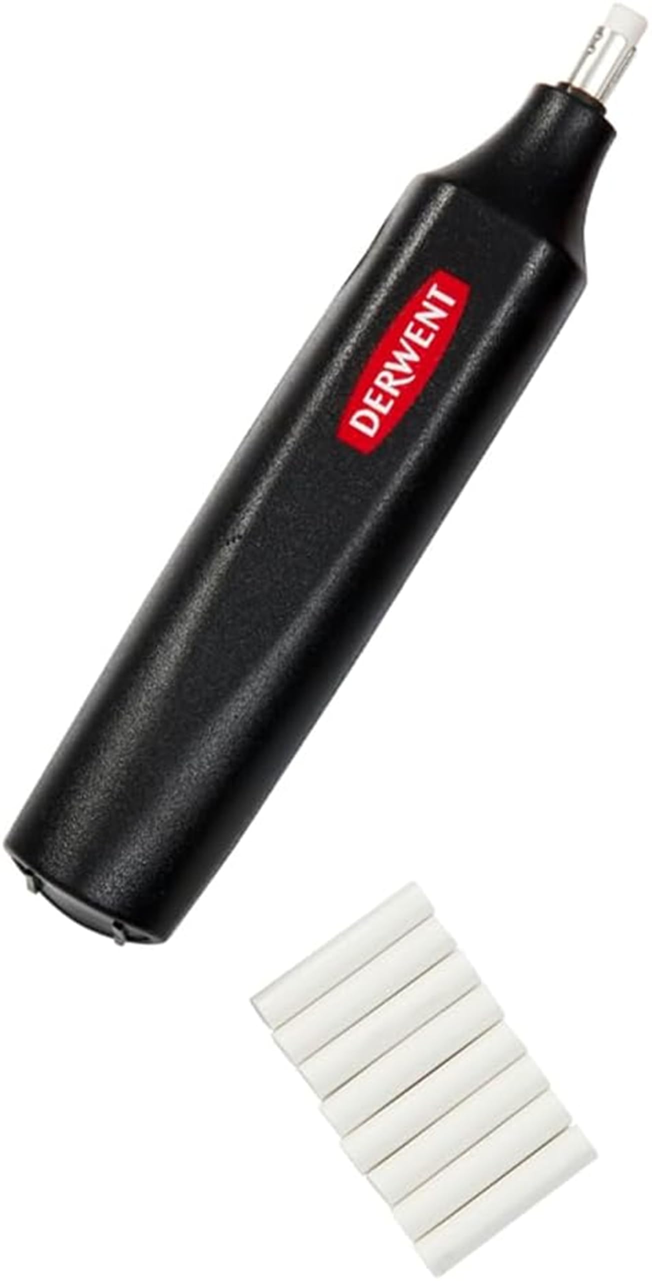 Derwent Battery Operated Eraser Pen - Precision Erasing for Graphite, Color & Pastel Pencils | Black
