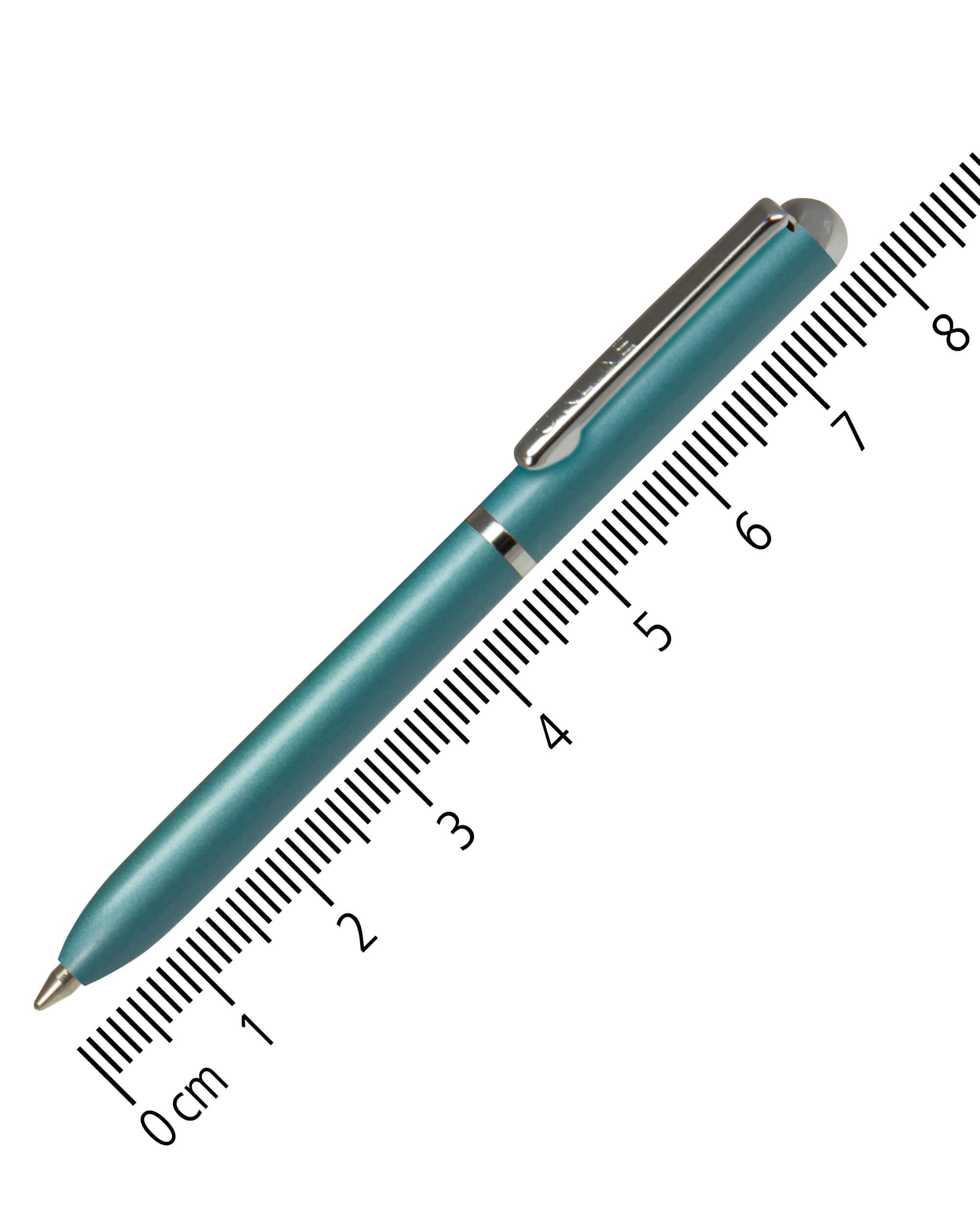 Online Mini Twist Ballpoint Pen - Turquoise, 8cm Length, Metal Clip | D1 Refill | Black Ink 1