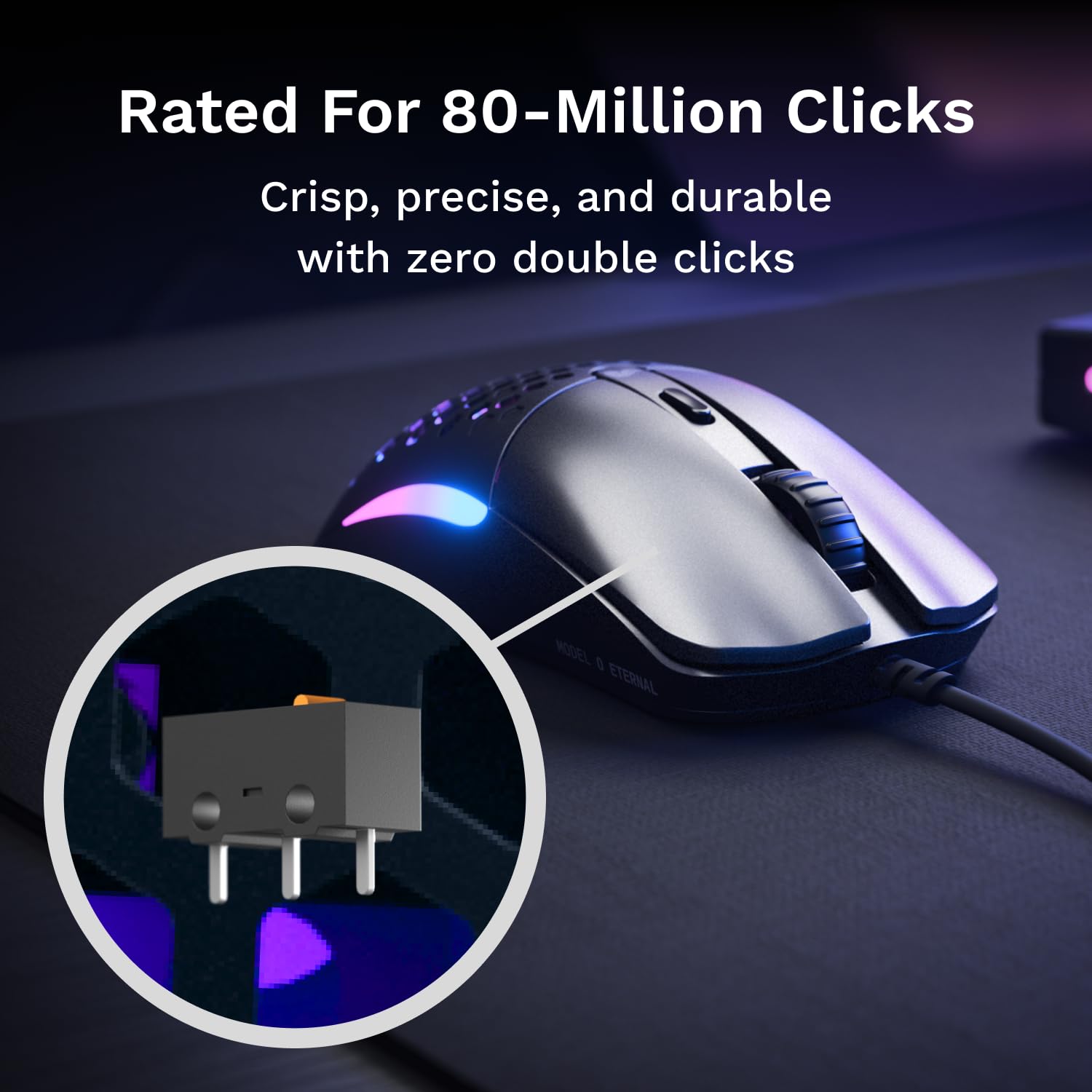 GLORIOUS Model O Eternal Ultralight RGB Gaming Mouse - 55g Lightweight | 6 Programmable Buttons | 12K DPI Optical Sensor 5