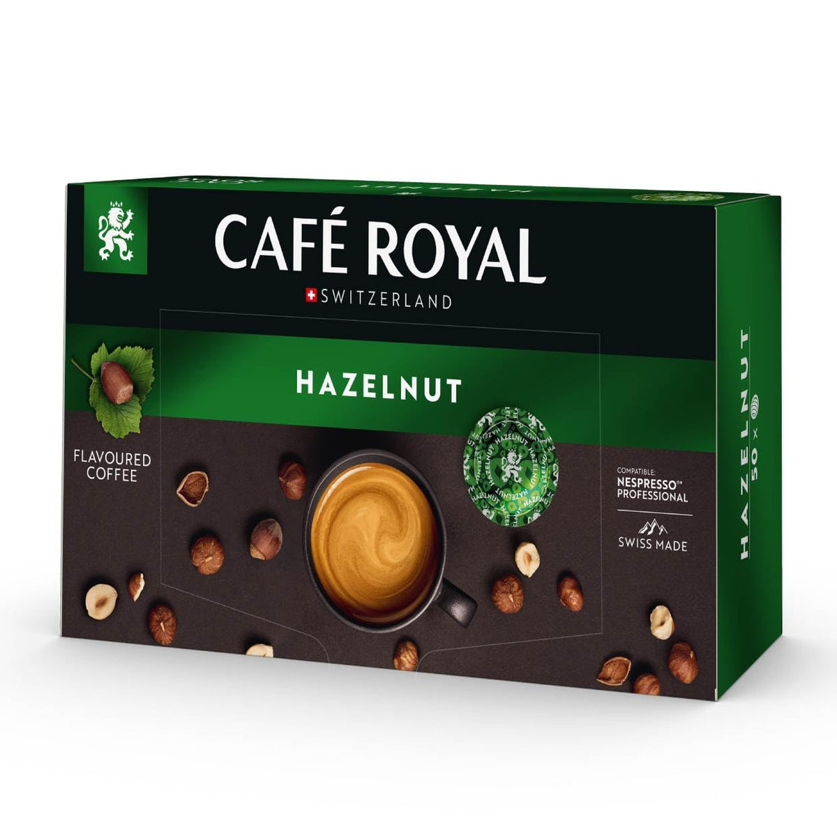 Café Royal Professional Hazelnut Coffee Pads - 50 Count - Nespresso Pro Compatible