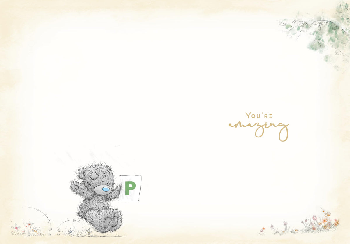 Me to You Tatty Teddy Driving Test Pass Congratulations Card - 5 x 7 Inches