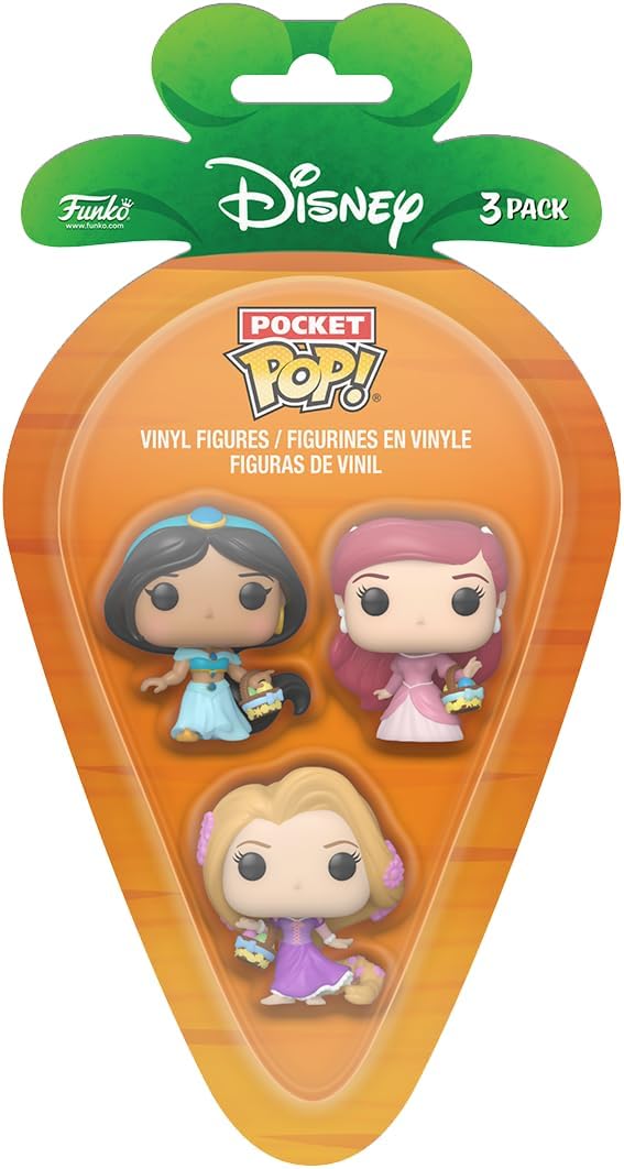 Funko Carrot Pocket POP! Disney - Rapunzel, Ariel and Jasmine - Collectable Viny