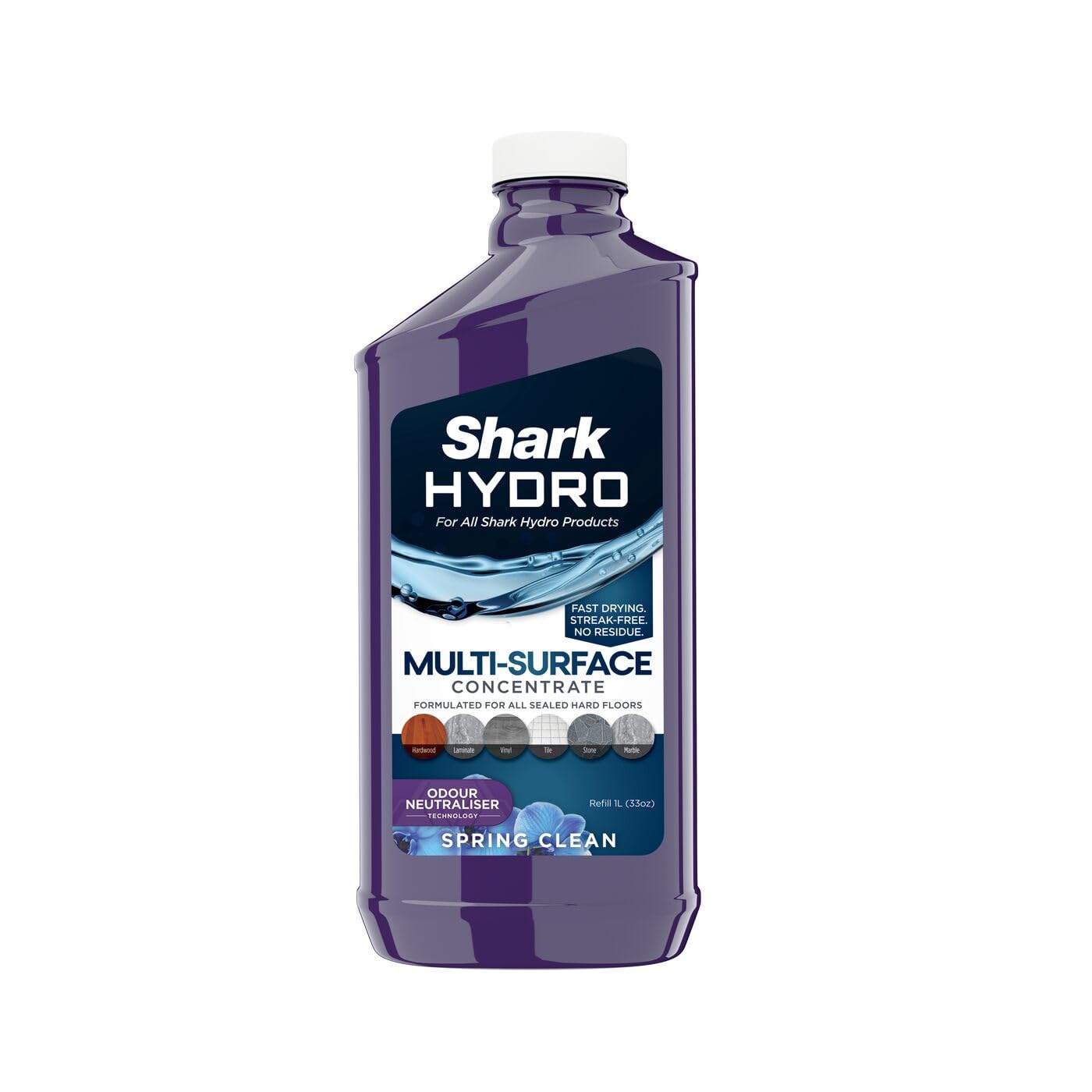 Shark Hydro Multi-Surface Cleaner Refill - Odour Neutraliser | 1 Litre | Quick Dry