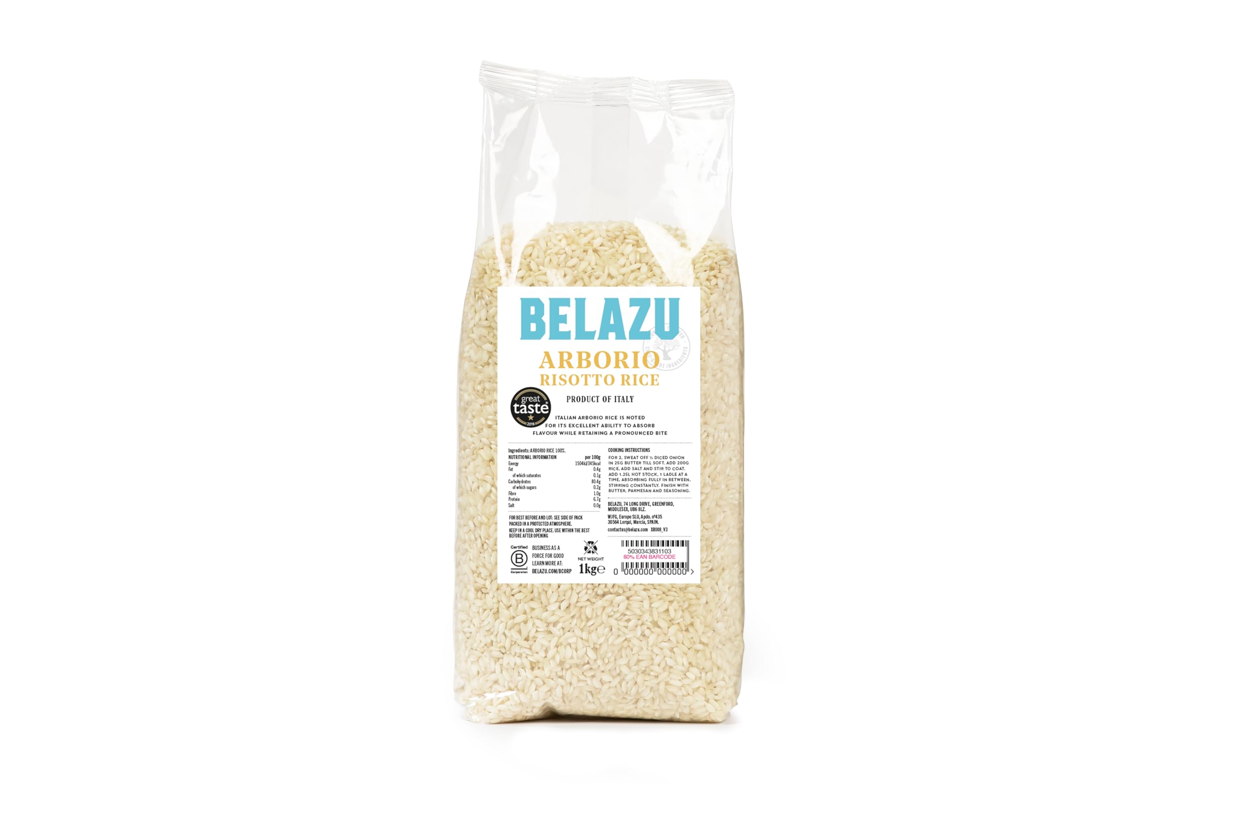 Fresh Olive Arborio Risotto Rice - High Starch Content for Creamy Texture | 1 kg 1