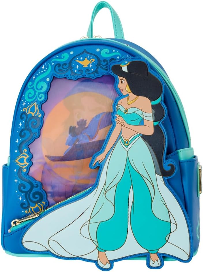 Loungefly Backpacks Disney Princess Jasmine Lenticular Mini Backpack Blue