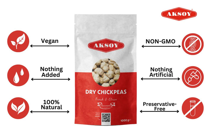 Aksoy - Premium Dry Chickpeas XL Size (12mm) 1KG