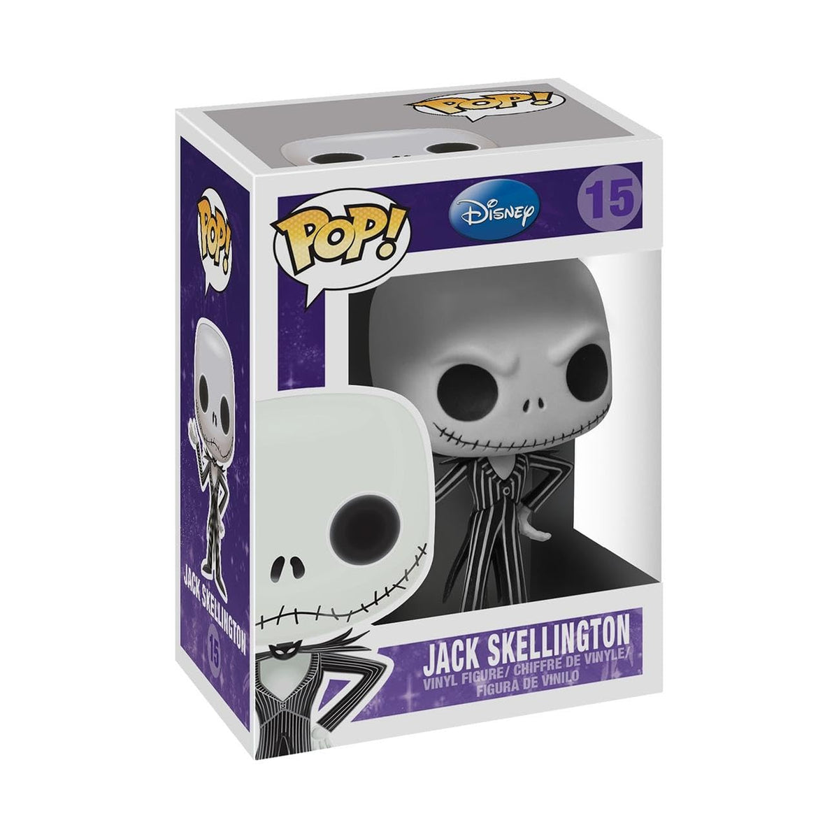 Funko Jack Skellington Chibi Figure - 3.75 Inch Vinyl | Movie Theme | White and Black
