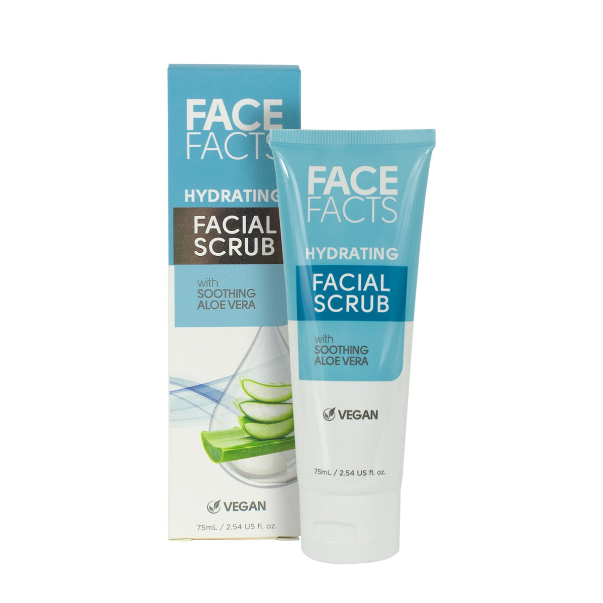 Face Facts Hydrating Facial Scrub - Aloe Vera & Walnut Powder | 75g