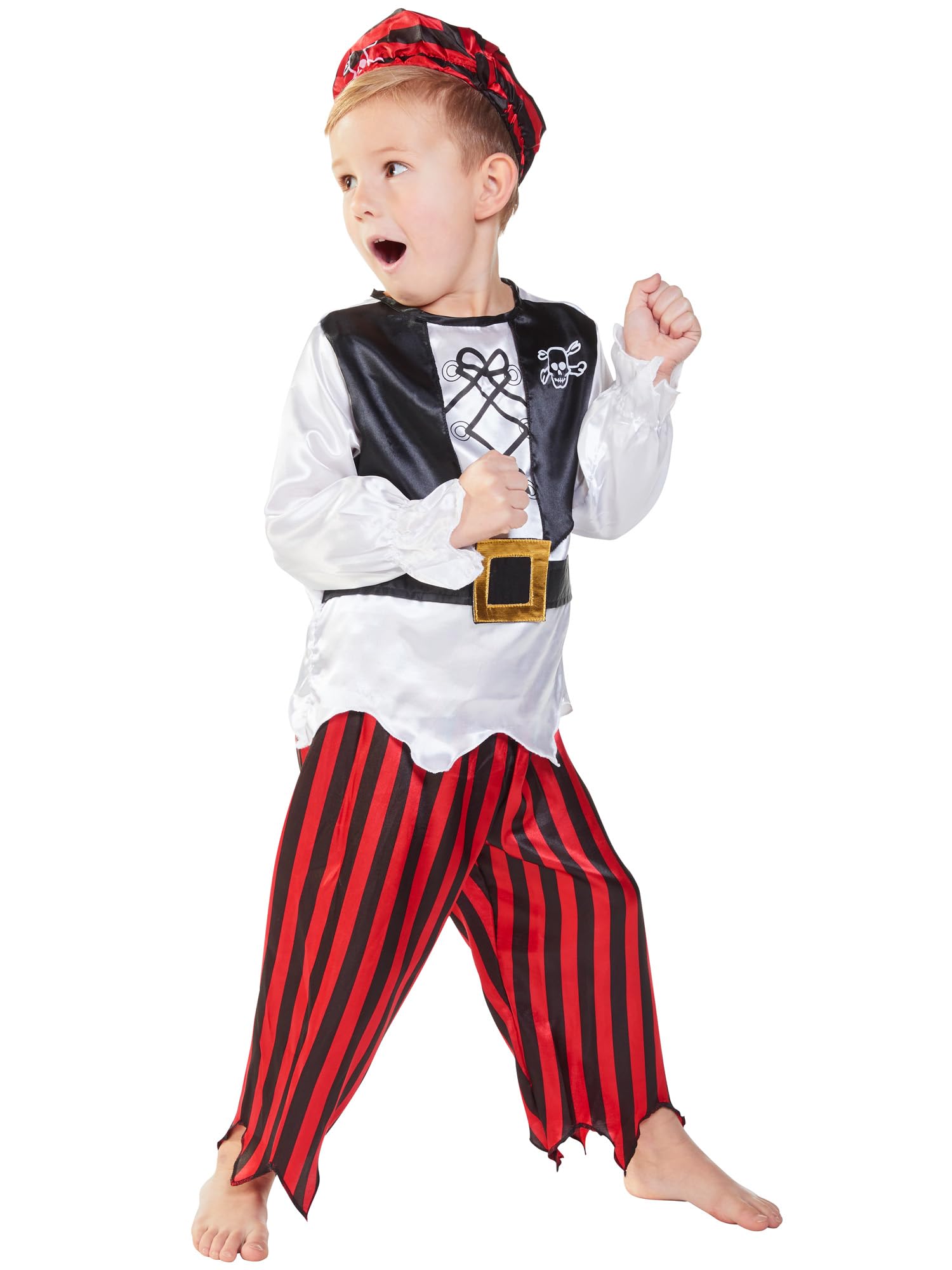 Rubies Raggy Pirate Boy Fancy Dress Costume - 7-8 Years | Polyester | Multi 3