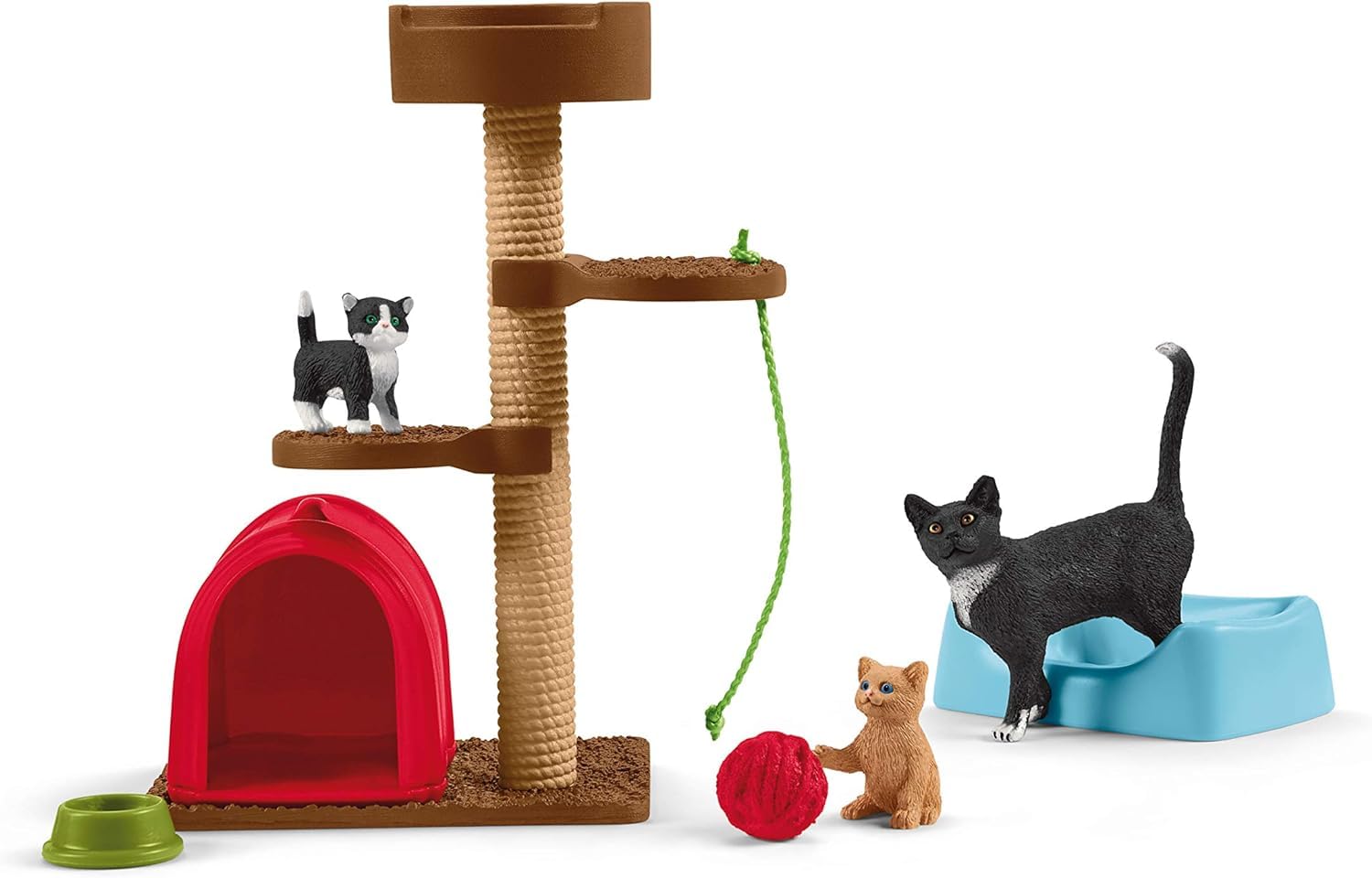 SCHLEICH Playtime for Cute Cats Farm World Playset - Imaginative Play for Kids 3+ 18