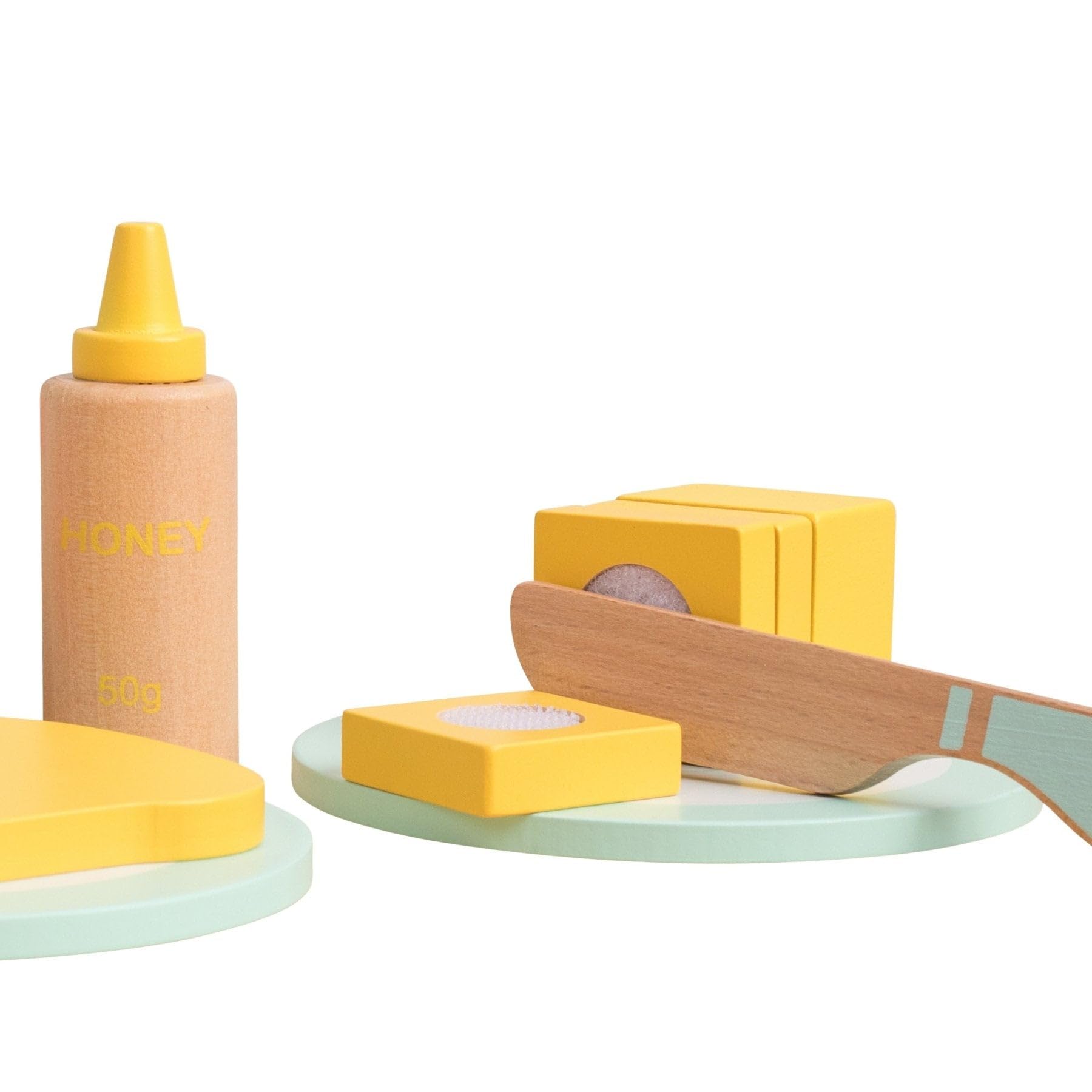 Owl & Fox Wooden Toaster Set - Pretend Play Kitchen Playset for Ages 3+ 3