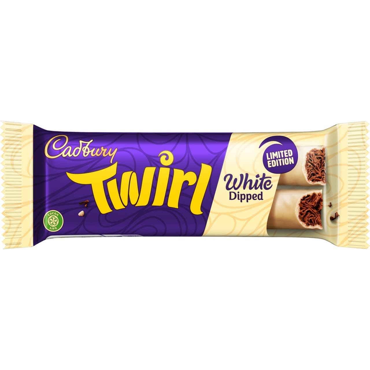 Cadbury Limited Edition White Chocolate Dipped Twirl Bars - Twin Pack Chocolate Snack 1