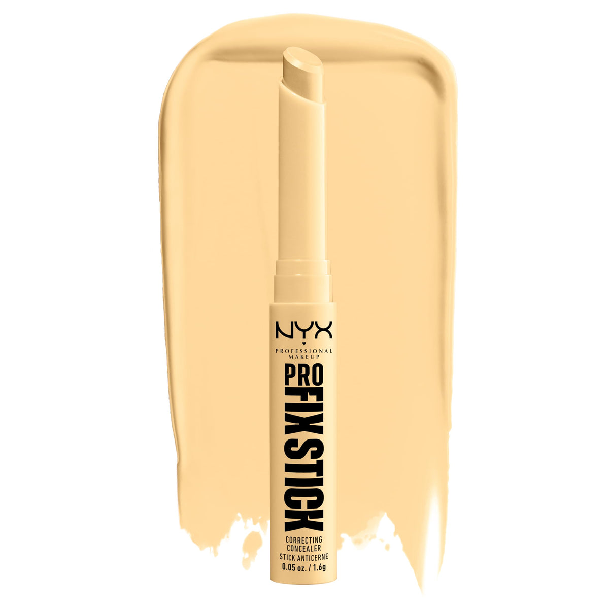NYX Professional Makeup Correcting Concealer Stick - Blemish, Dark Spot & Discolouration Cover, 1.6 g, 0.3 Yellow
