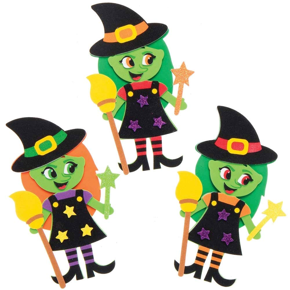 Baker Ross Witch Mix and Match Halloween Decoration Magnet Kits - Pack of 8, Ages 3+ 2