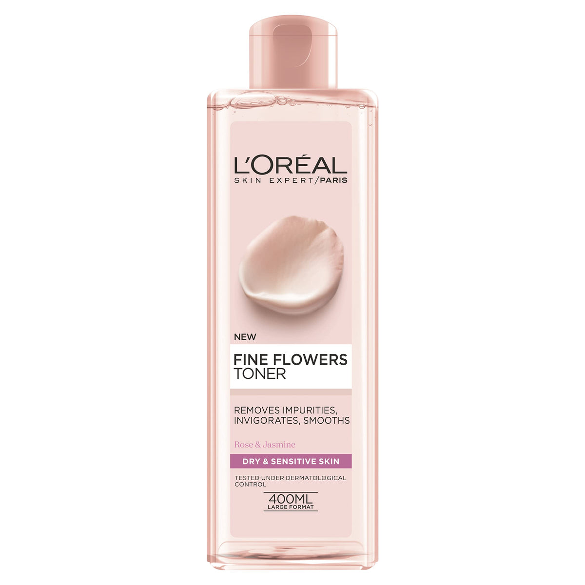 L'Oreal Paris Fine Flowers Cleansing Toner for Normal to Dry Sensitive Skin - 400 ml