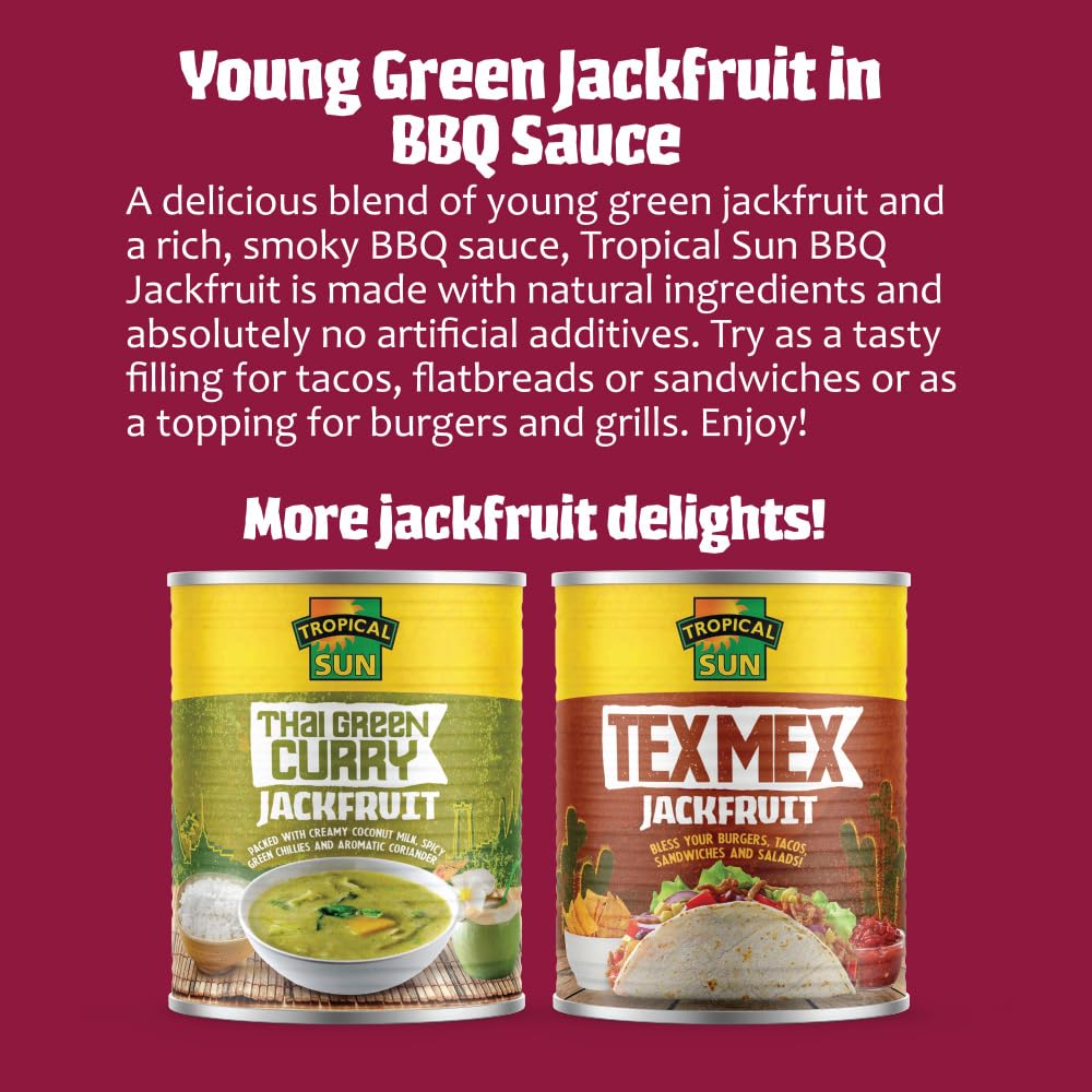 Tropical Sun Ready-to-Eat BBQ Jackfruit, 400g | Vegan, Smoky BBQ Flavor, Natural Ingredients 11