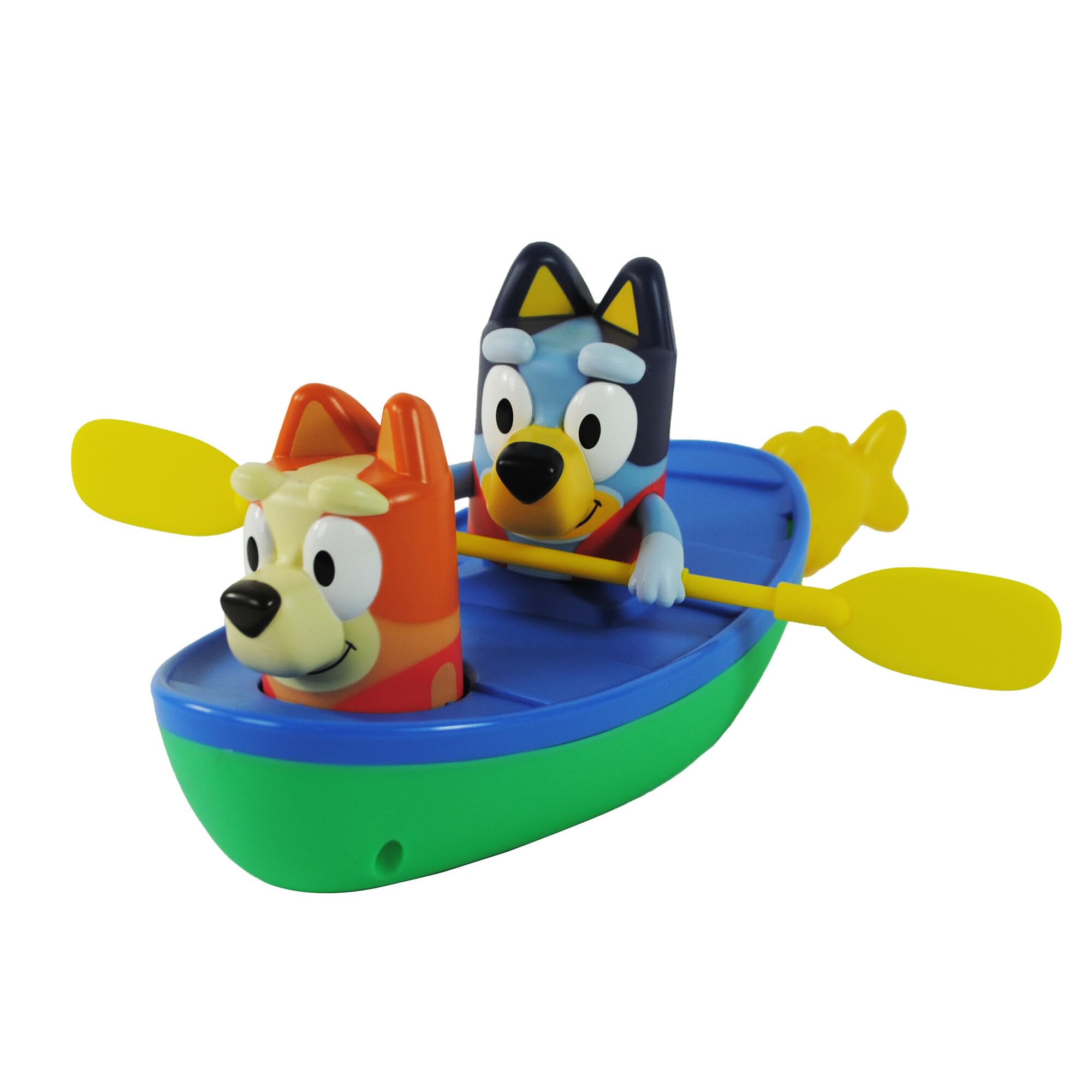TOMY Toomies Bluey Canoe - Pull-String Paddle Action Bath Toy with Bluey & Bingo 8