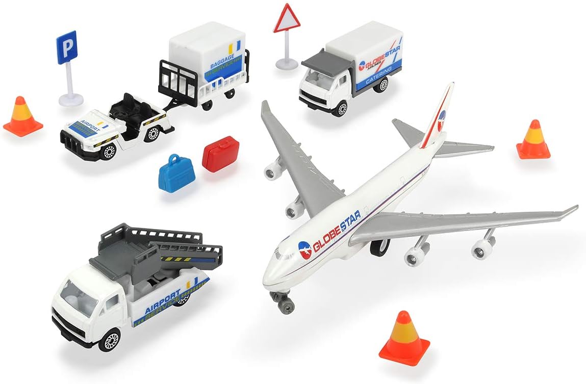 Dickie 203743001 Airport Playset - Vehicle Playset with 13 Pieces for Kids 3+ 1