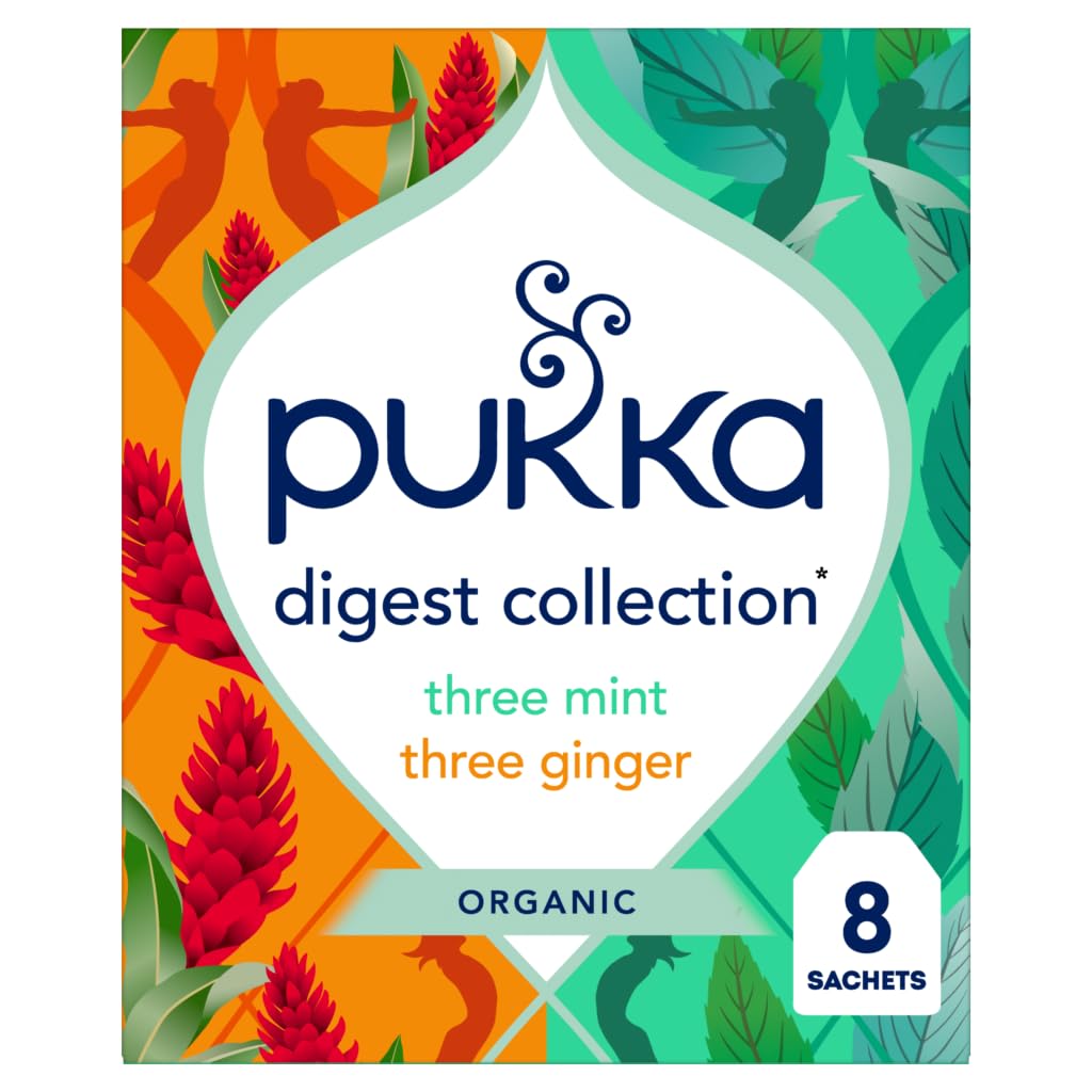 Pukka Herbs Digestion Collection Herbal Tea - Aids Digestion, Promotes Relaxation | 8 Teabags, Organic 1