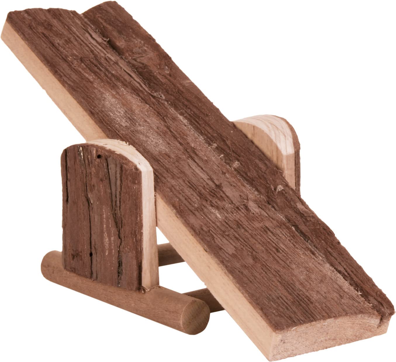 TRIXIE Natural Living Seesaw - Wooden Climbing Toy for Hamsters and Mice | 22 x 7 x 8 cm