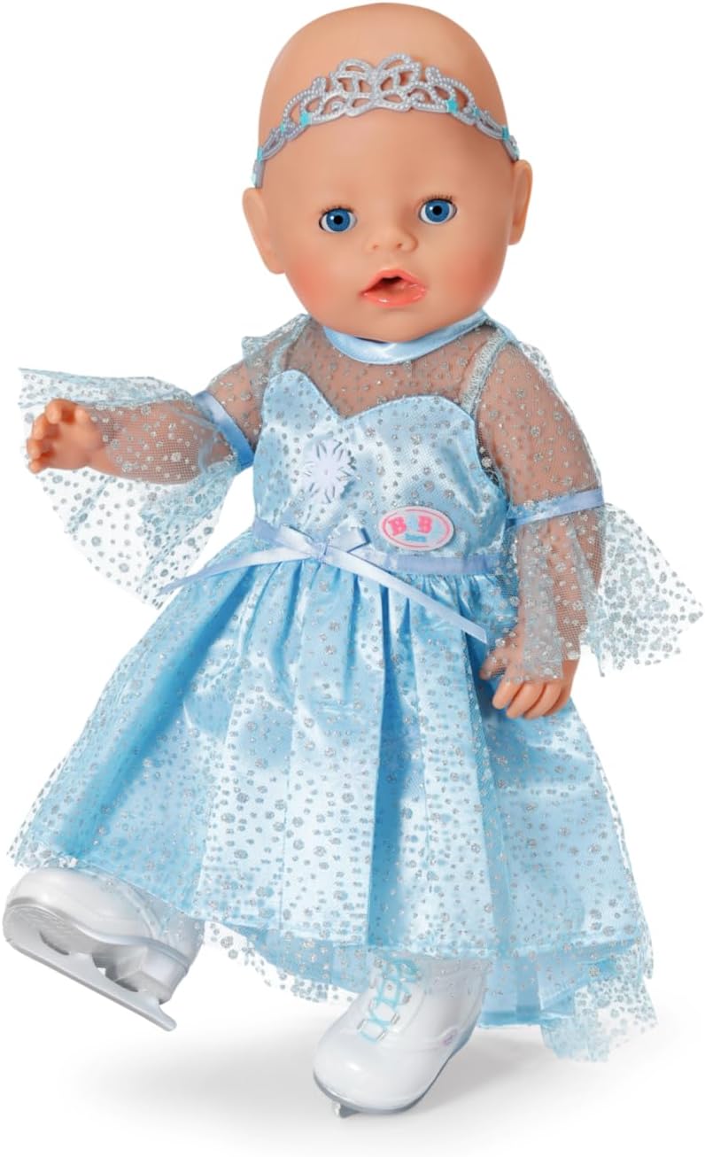 BABY born Princess on Ice 836095 - Princess Dress with Ice Skates & Tiara for Dolls 6