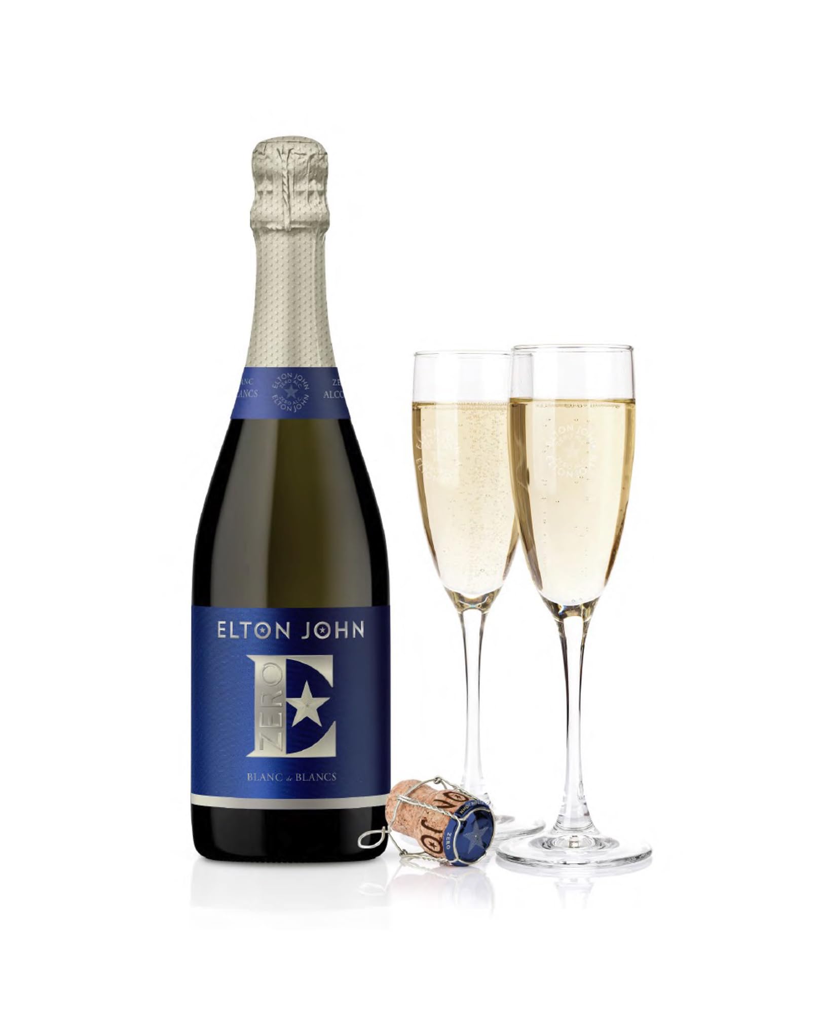 Blue Tree Elton John Blanc de Blancs Zero Non-Alcoholic Sparkling Wine | 0% ABV | 75cl Gift Box 2