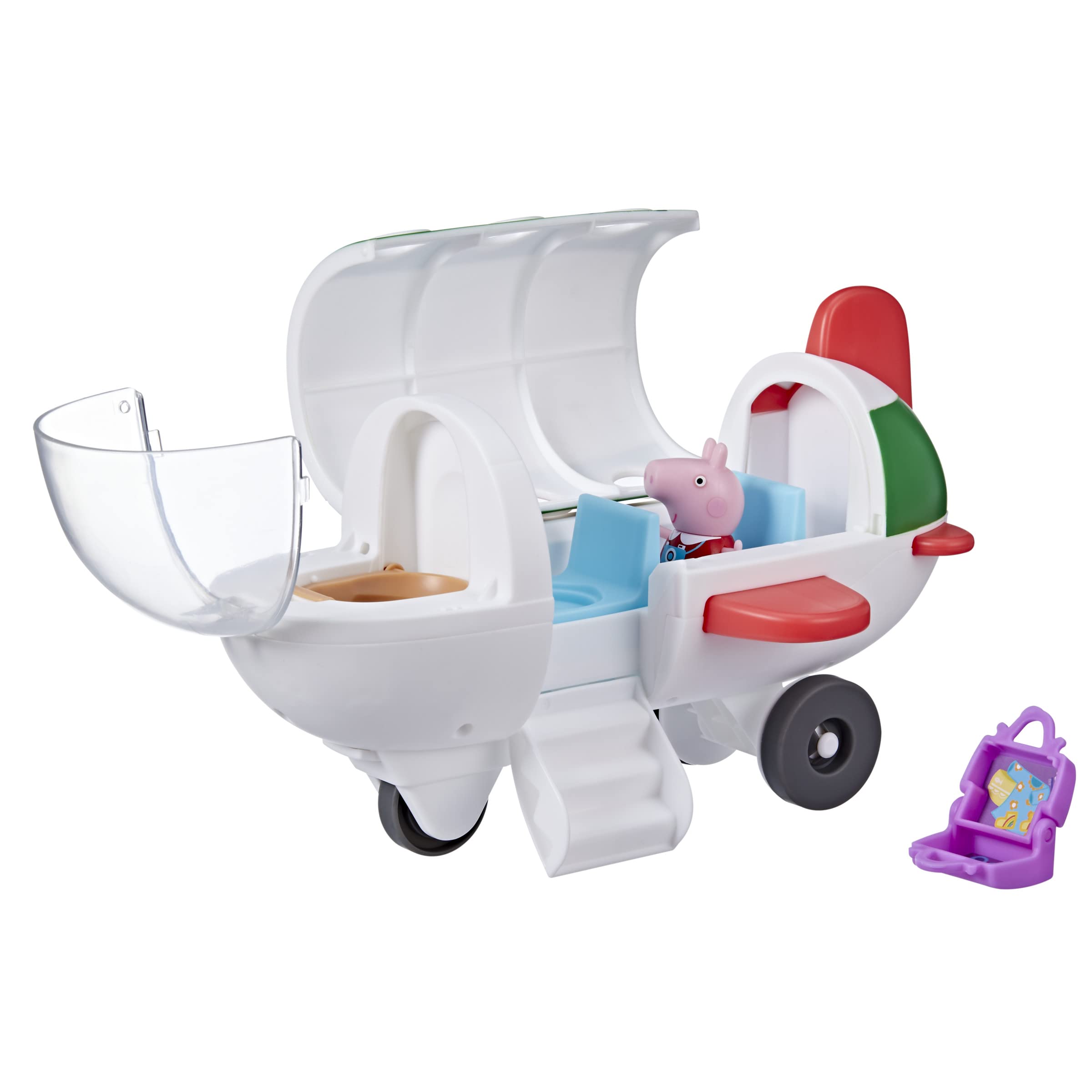Peppa Pig Air Peppa Airplane Playset - Rolling Wheels, Opening Features, 1 Figure, Ages 3+ 3