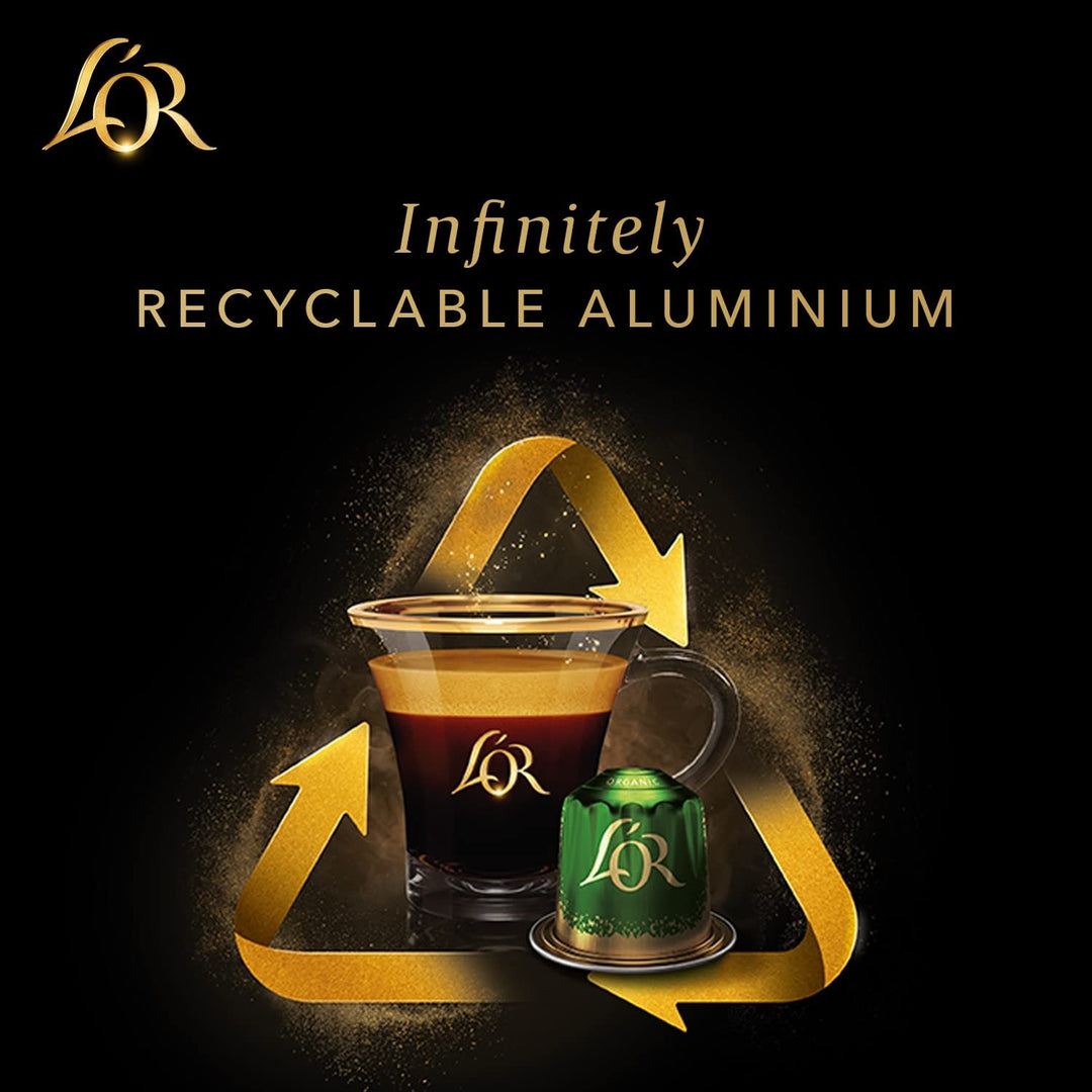 L'OR Espresso Forza Coffee Pods x10 Intensity 9 - Aluminum Capsules for Nespresso Machines