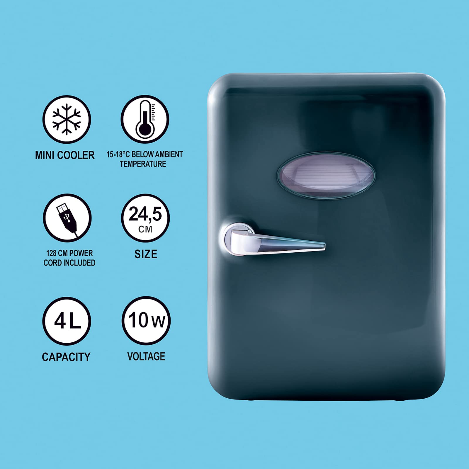 So Chill Mini Fridge - Compact 4L USB-Powered Cooler with Stickers for Personalization 2
