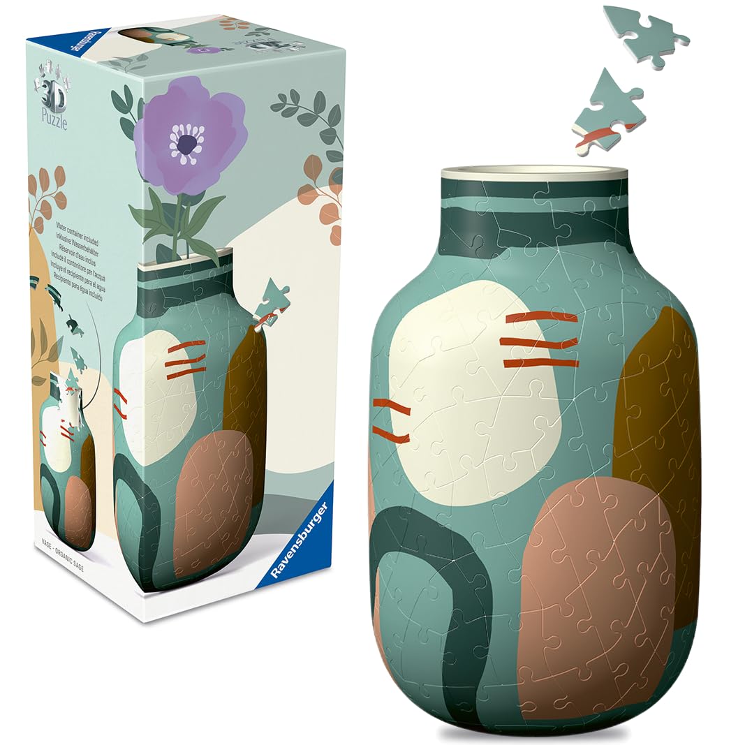 Ravensburger 3D Puzzle Vase - 162 Pieces | Decorative Home Decor | Ages 10+