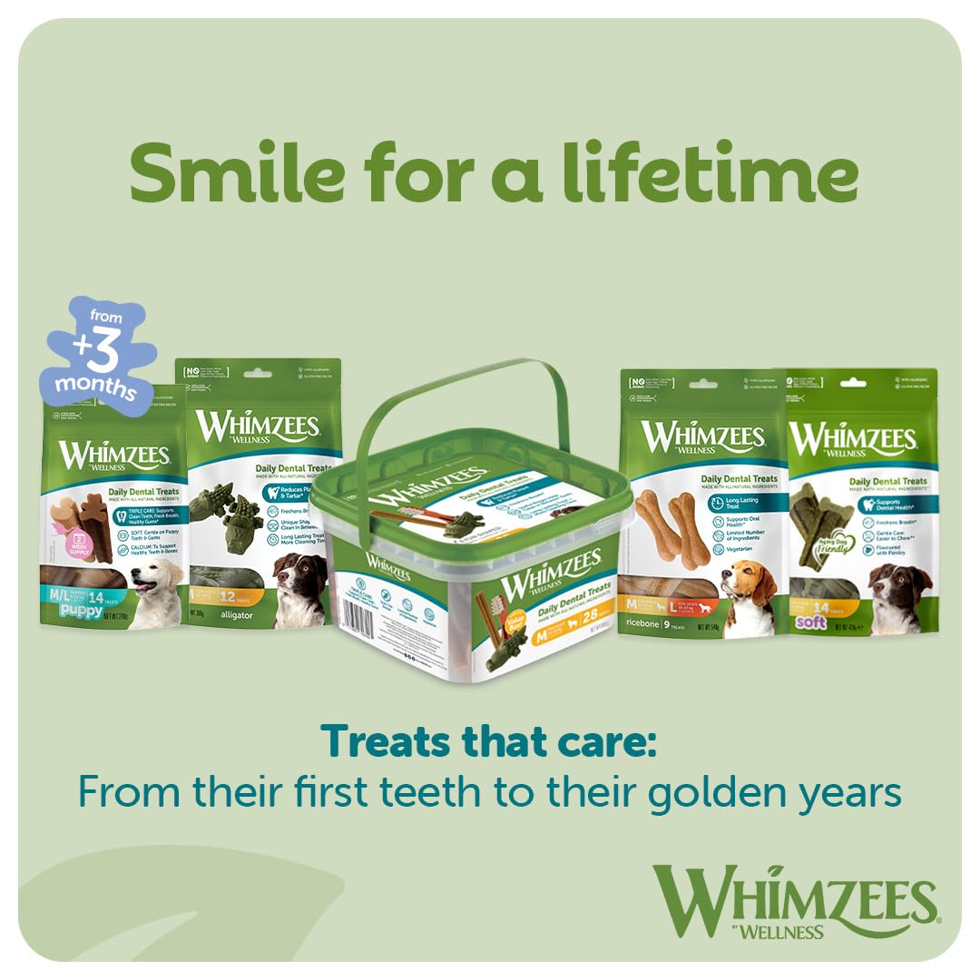 WHIMZEES Stix M Dental Sticks for Medium Dogs | 30 Pieces | Vegetarian & Grain-Free 7