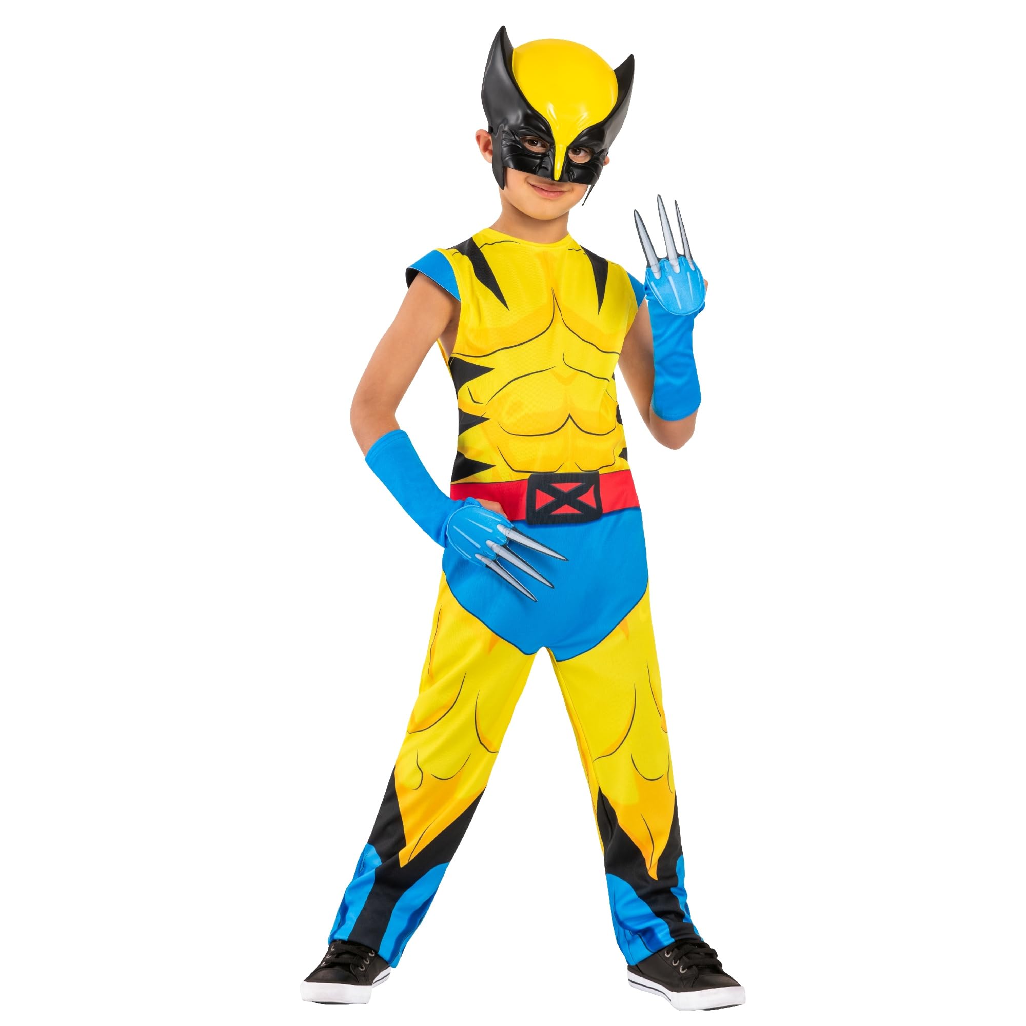 Rubies Official Marvel Wolverine Costume - Kids Fancy Dress, Size 5-6