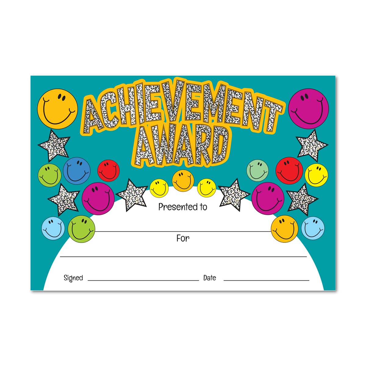 SuperStickers Achievement Award Certificates - Sparkly, Gold, A5, 20 Pack | DMC14247 1