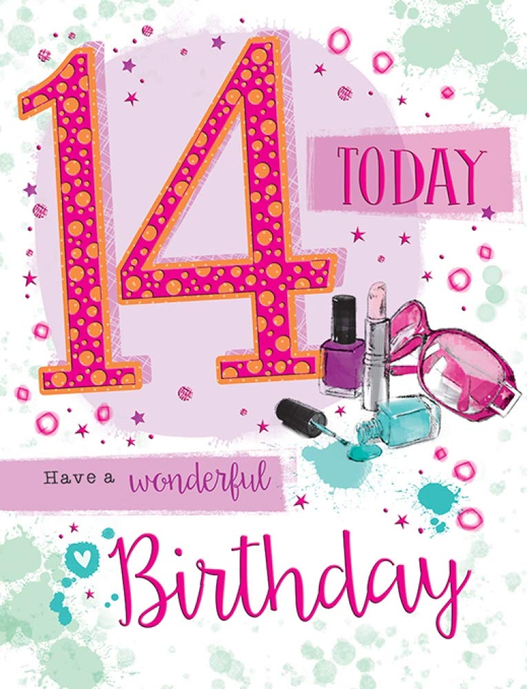 Piccadilly Greetings Traditional Juvenile Birthday Card Age 14 F - 8 x 6 in