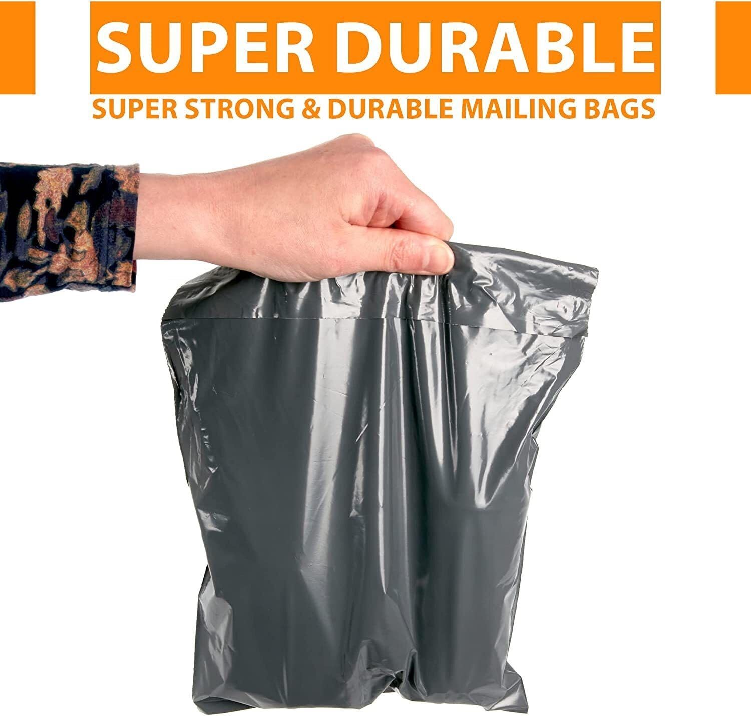 G4GADGET 50 Pack Grey Polyethylene Mailing Postal Bags - 16' x 21' | 50 Micron Thickness 4