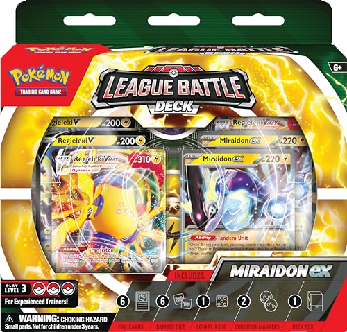 Pokémon TCG: Miraidon ex League Battle Deck | Ready-to-Play 60-Card Deck | Age 6+