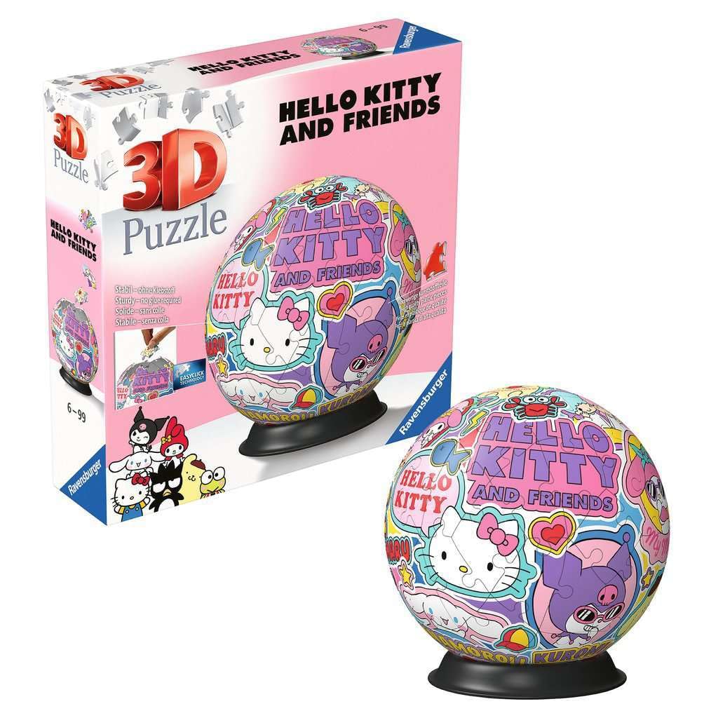 Ravensburger Hello Kitty 3D Jigsaw Puzzle Ball - 72 Piece Puzzle for Kids Age 6 and Up 2