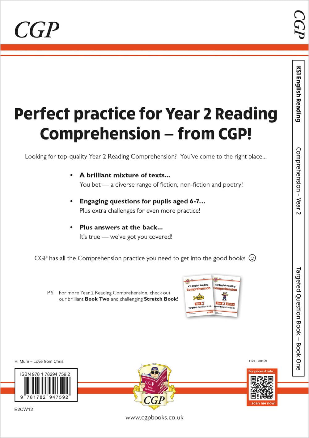 CGP KS1 English Targeted Question Book - Year 2 Comprehension | Paperback | 36 Pages