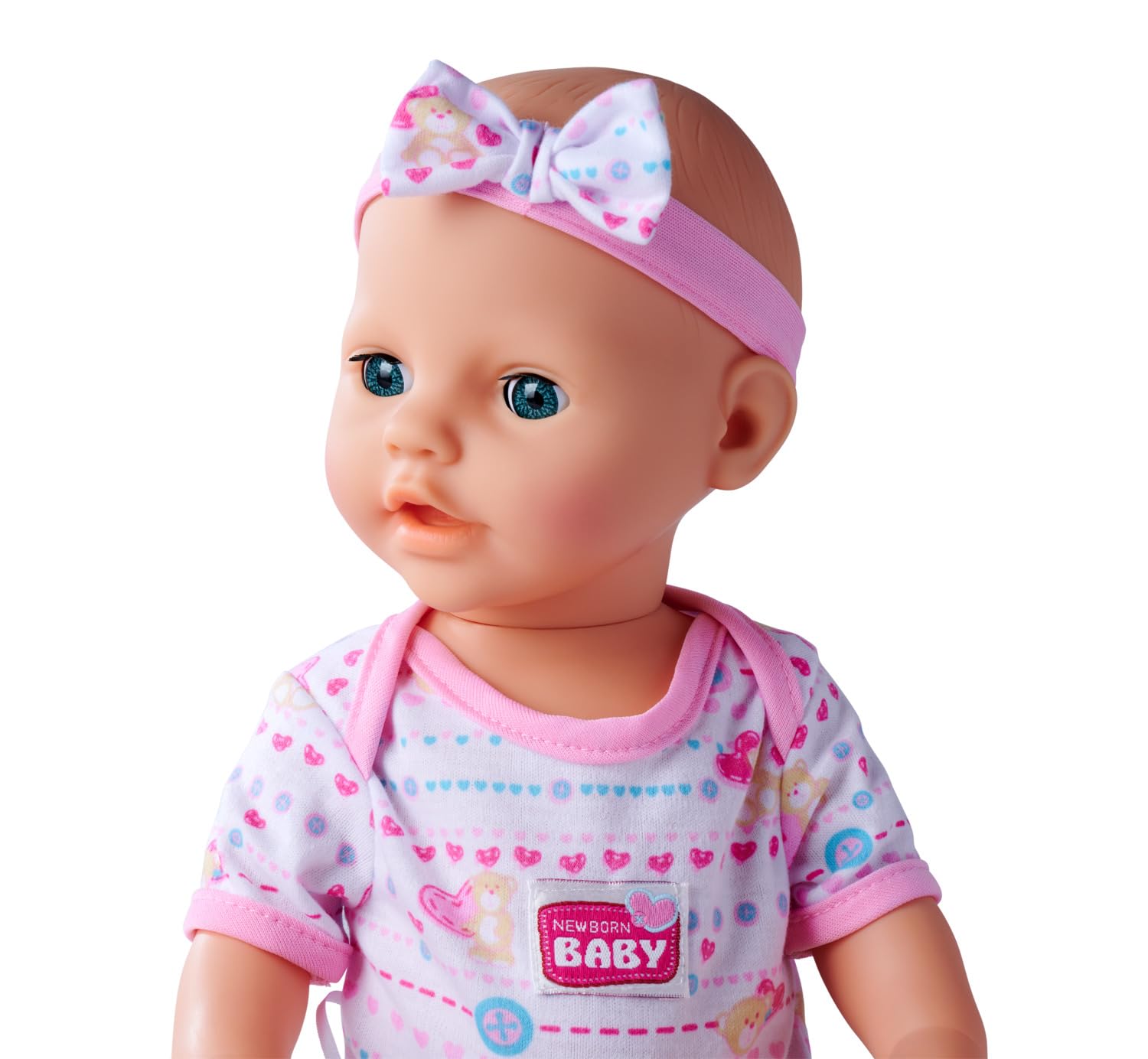 Simba New Born Baby Doll with Drink and Wet Function | 38 cm Vinyl Doll | Ages 3+ 4