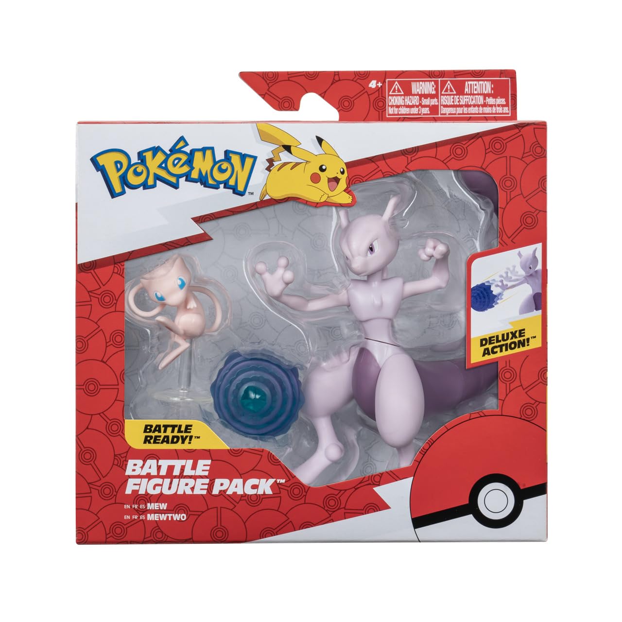 Pokémon Battle Figure Set 2 Pack – Mew and Mewtwo Deluxe Action Figures 2