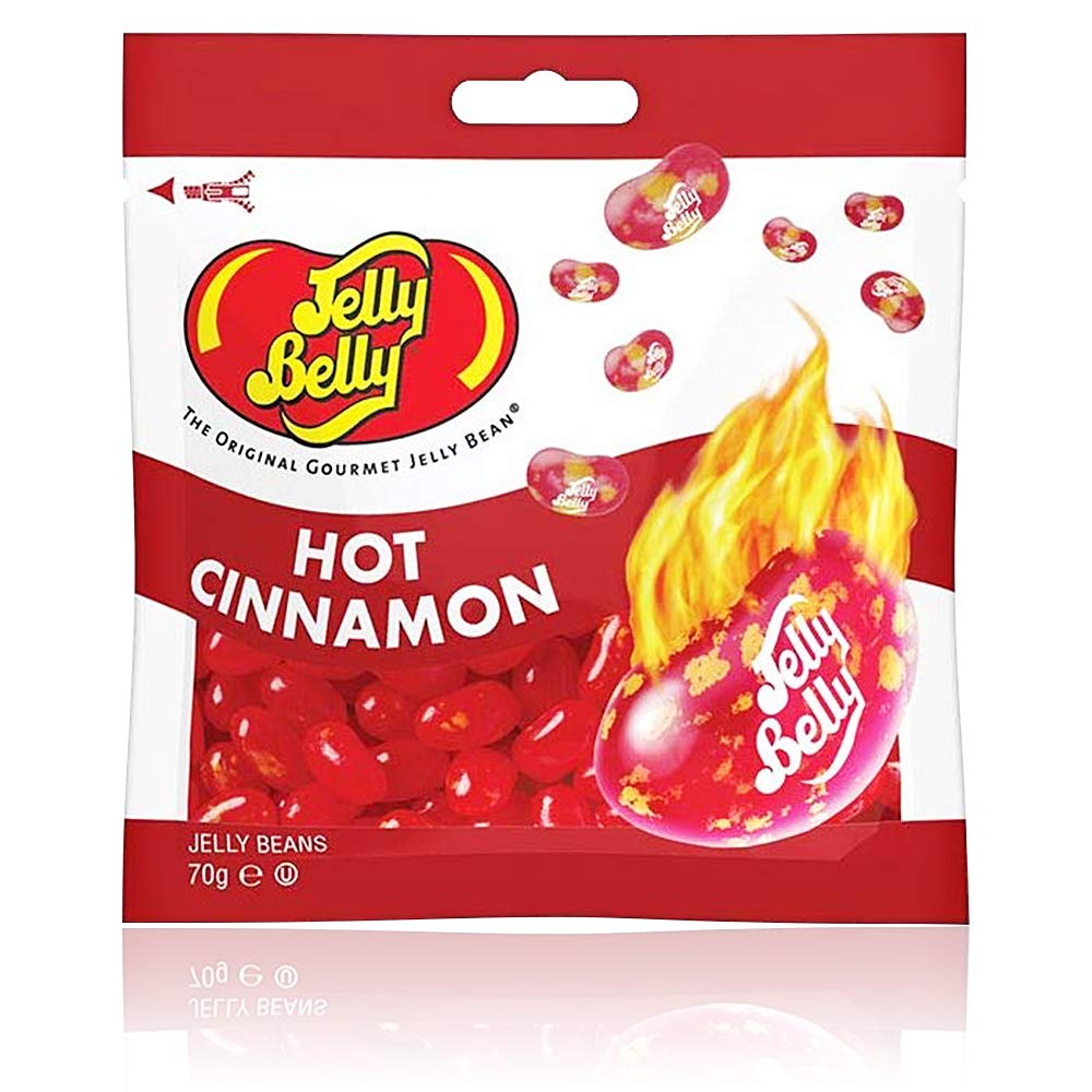 Jelly Belly Hot Cinnamon Jelly Beans - 12 x 70g Re-sealable Grab and Go Bags 1