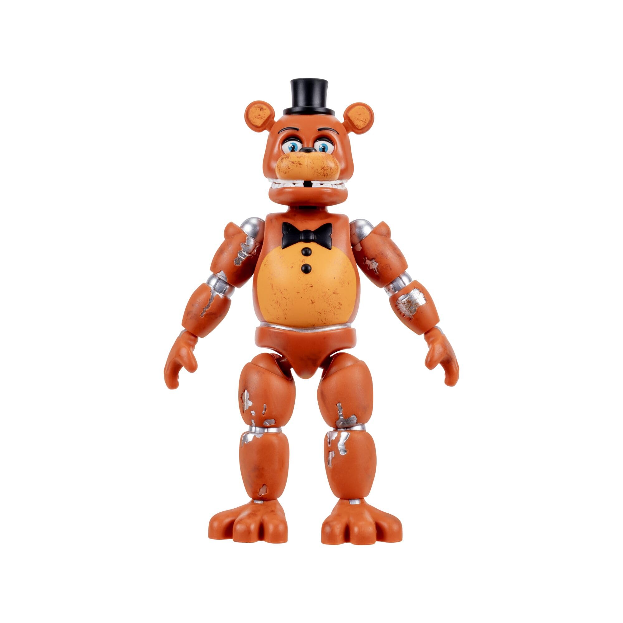 Jazwares Five Nights at Freddy's Withered Freddy 5-Inch Articulated Action Figure | Glow-in-the-Dark Eyes 1
