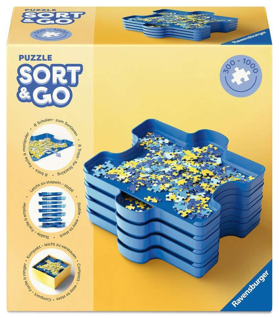 Ravensburger Puzzle Sort & Go Sorting Trays - 8 Stackable Trays for Jigsaw Organization