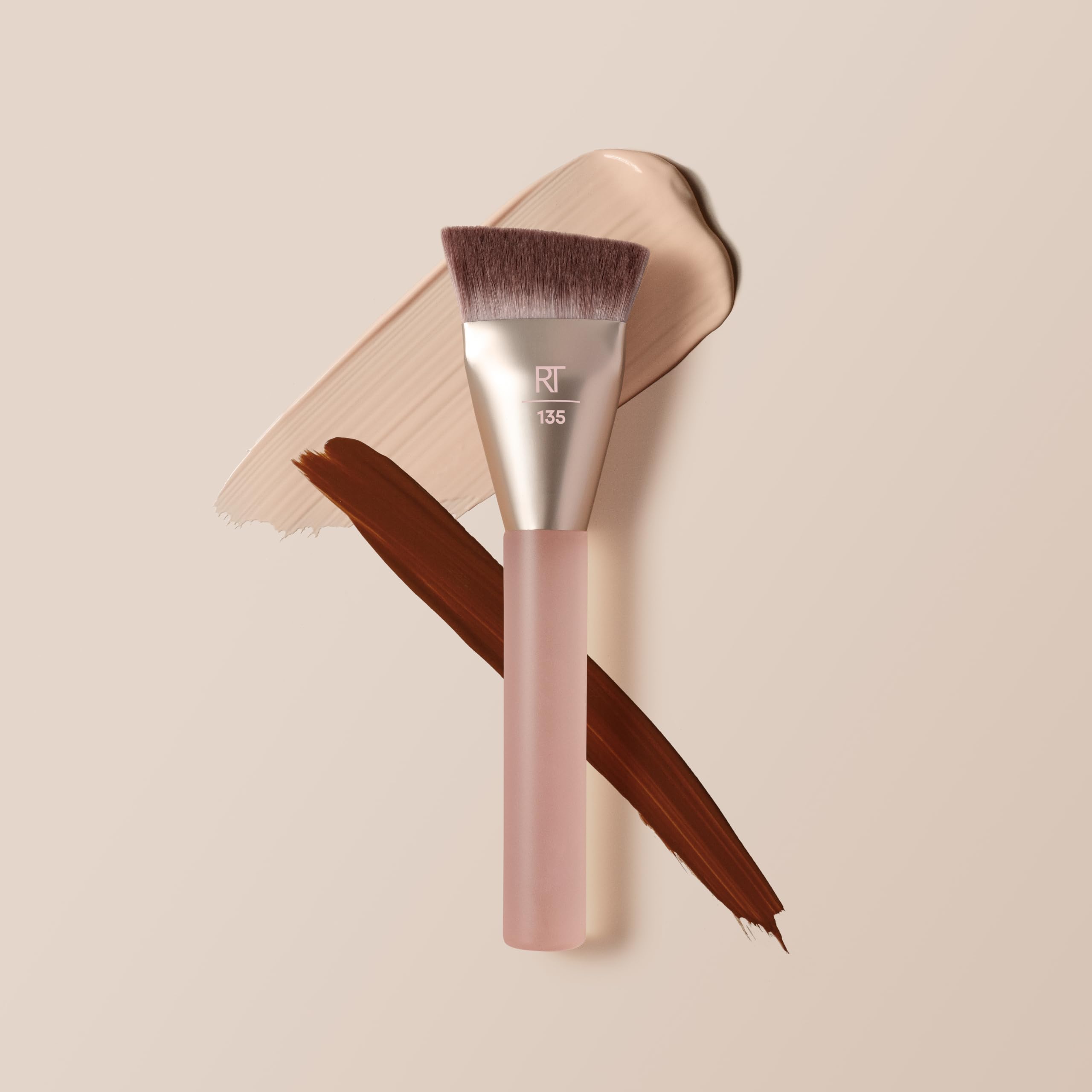 REAL TECHNIQUES New Nudes H-Diamond Blending Brush for Foundation, Contour & Blush | Synthetic Bristles 3