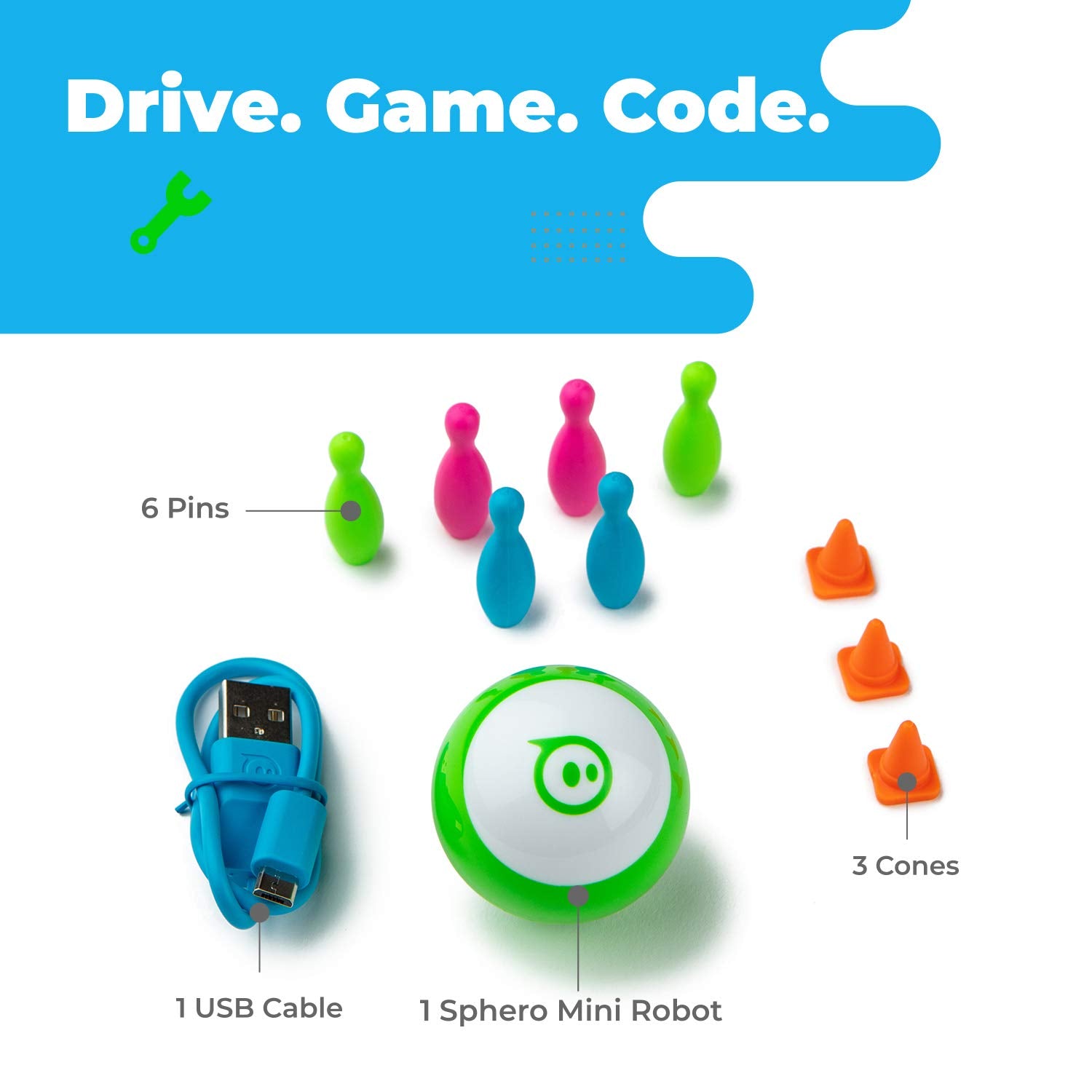 Sphero Mini Green App-Controlled Robotic Ball | STEM Coding Toy | Ages 8+ 2