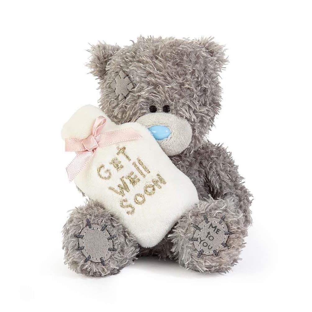 Me To You Tatty Teddy Get Well Soon Bear with Hot Water Bottle Plush | 10cm High 1