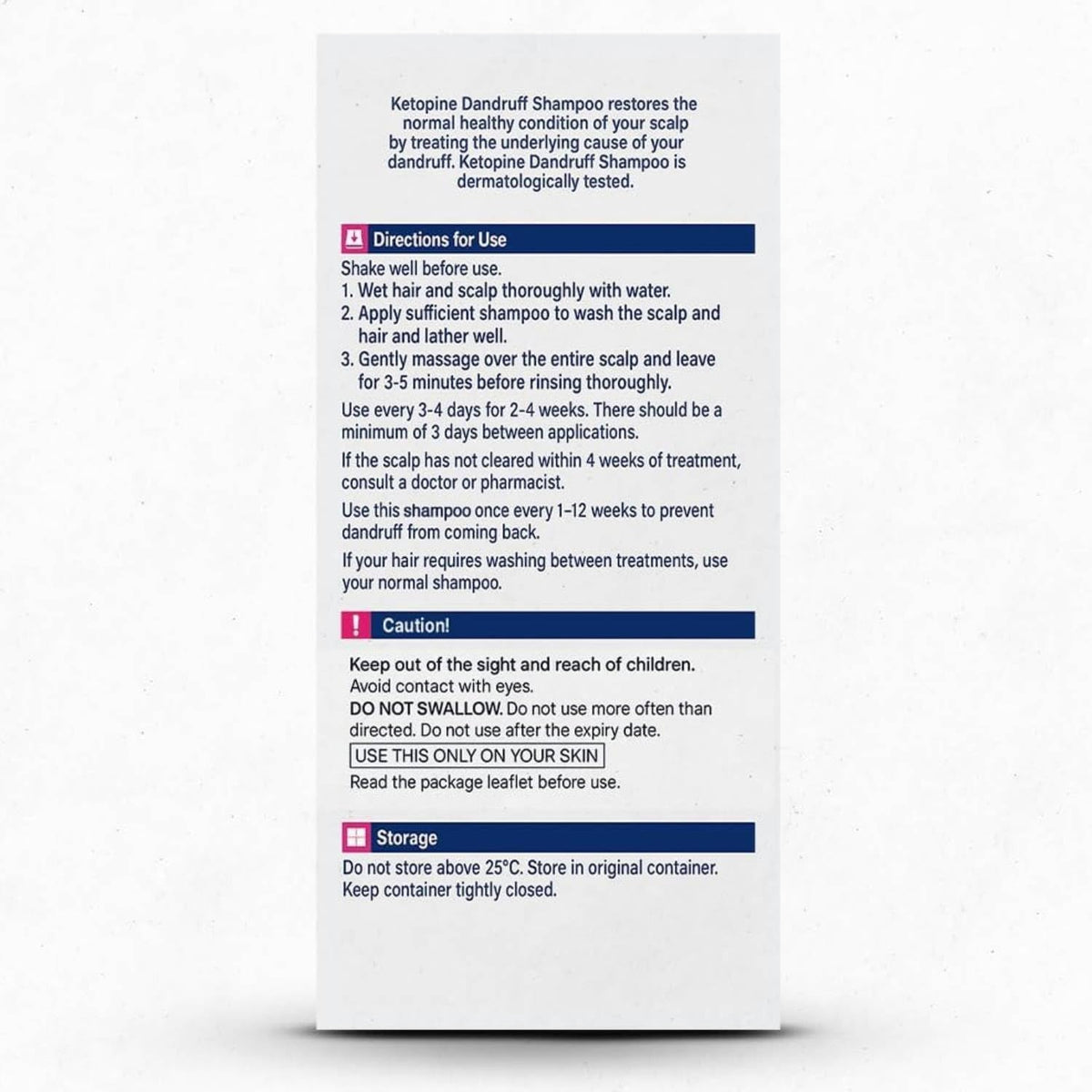 Ketopine Ketoconazole 2% Anti-Dandruff Treatment Shampoo - 100ml