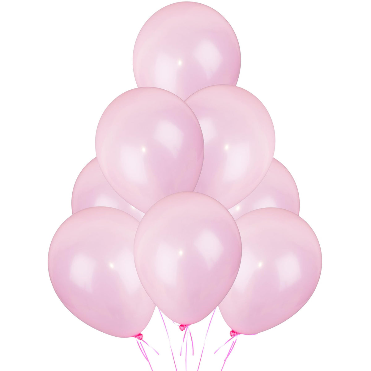 SHATCHI Light Pink Balloons - 10 Pack, 12 Inch Biodegradable Latex